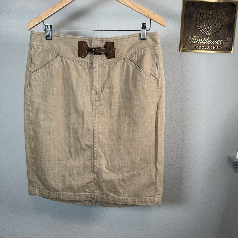 Women's‎ Lauren Jeans Co. Ralph Lauren Tan A-Line Skirt Size 10